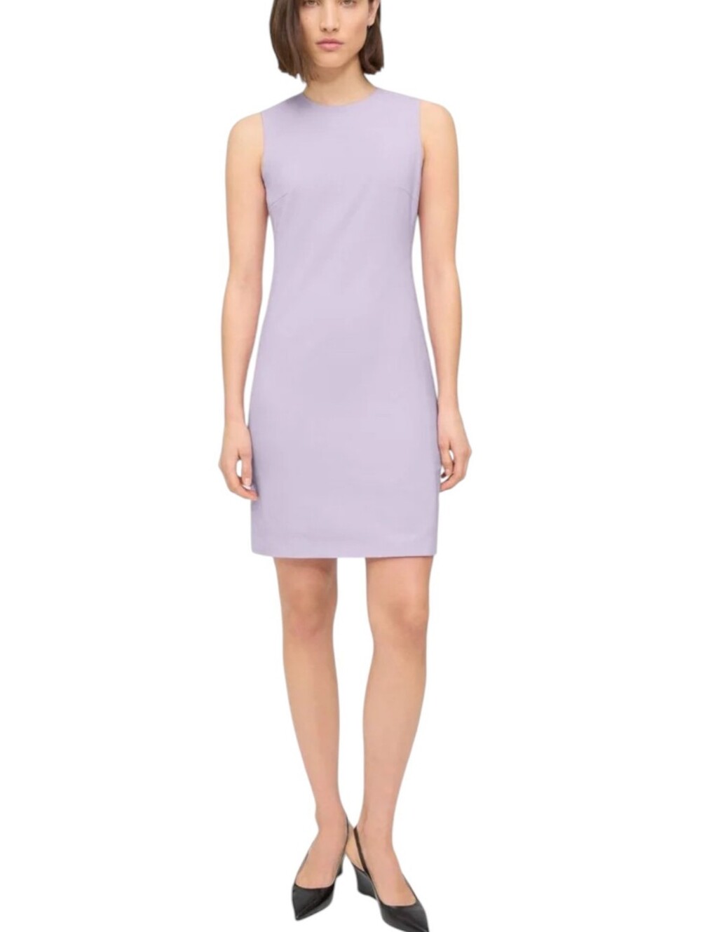 Theory Sleeveless Good Wool Sheath Dress Purple Lilac Sky Plus Size 14